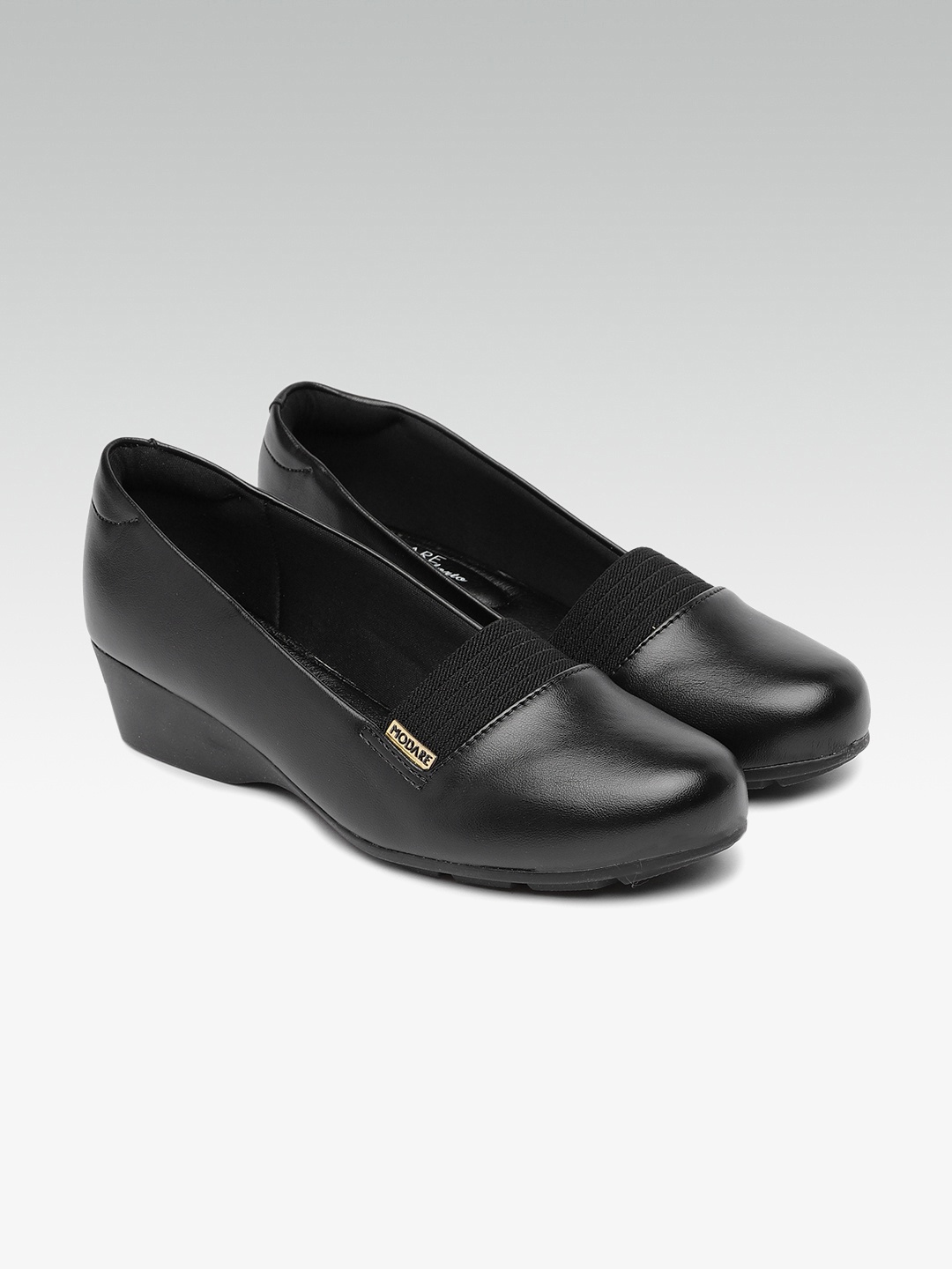 

MODARE Women Black Solid Pumps