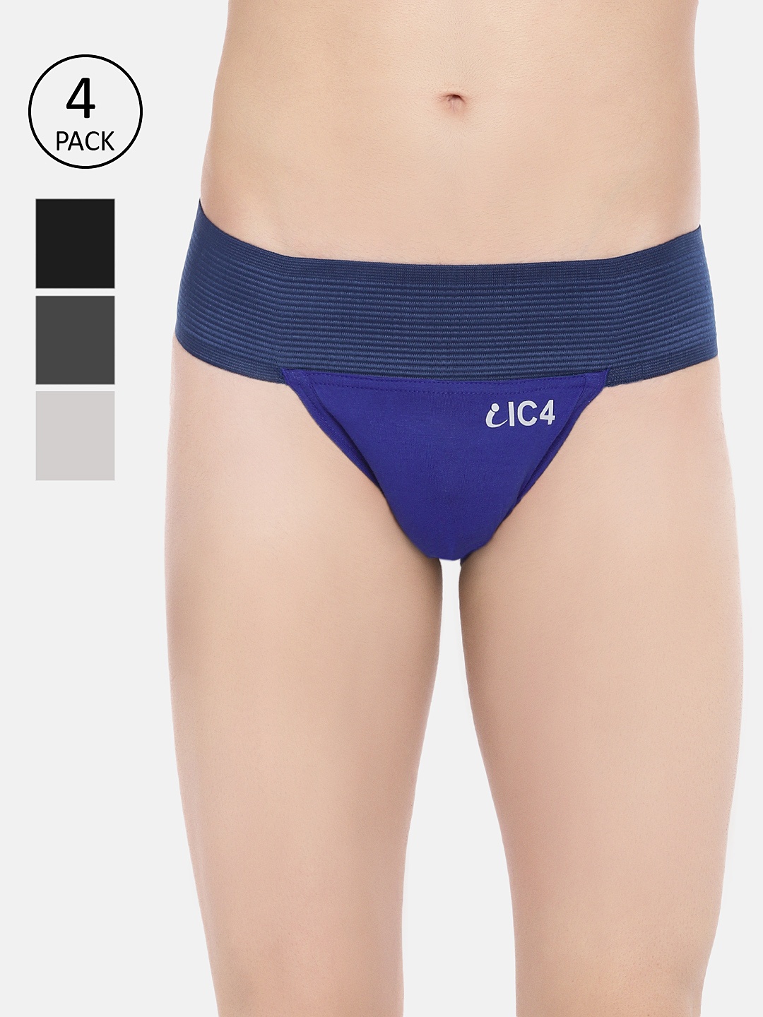 

IC4 Men's Set Of 4 Gym Supporter 0201P4, Black