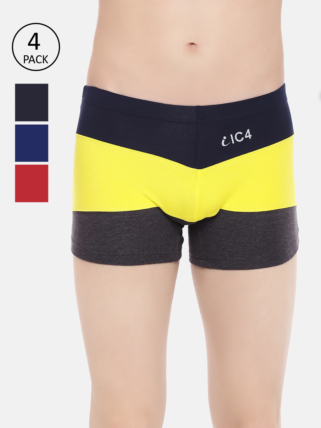 

IC4 Men's Set of 4 Trico Trunk 0333P4, Multi