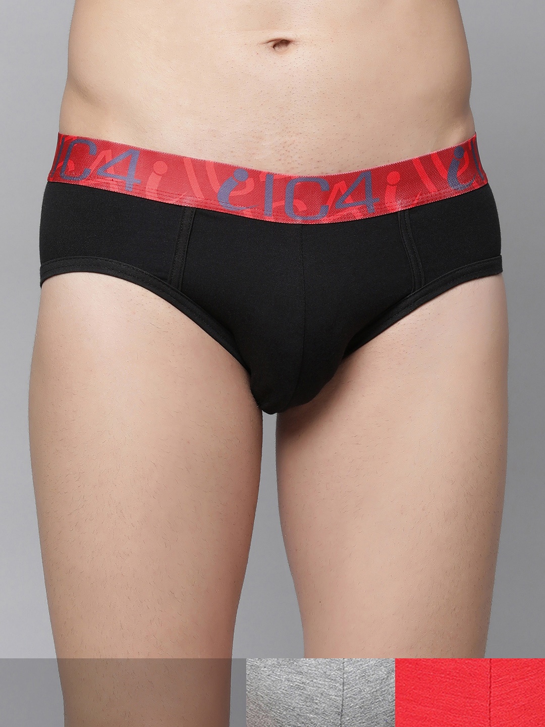 

IC4 Men's Set Of 3 Classic Brief 0209BGRP3, Black
