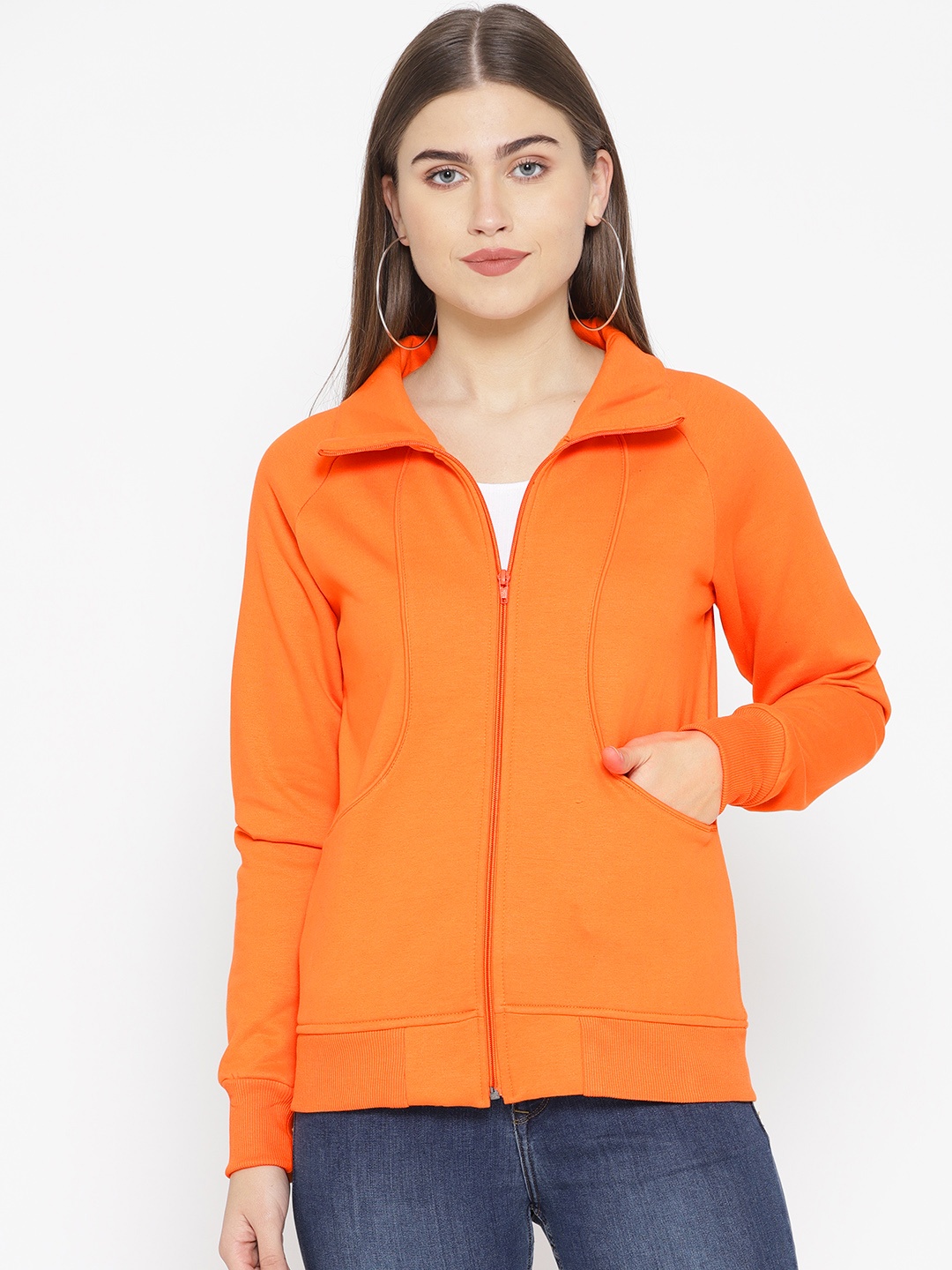 

Alsace Lorraine Paris Women Orange Solid Sweatshirt