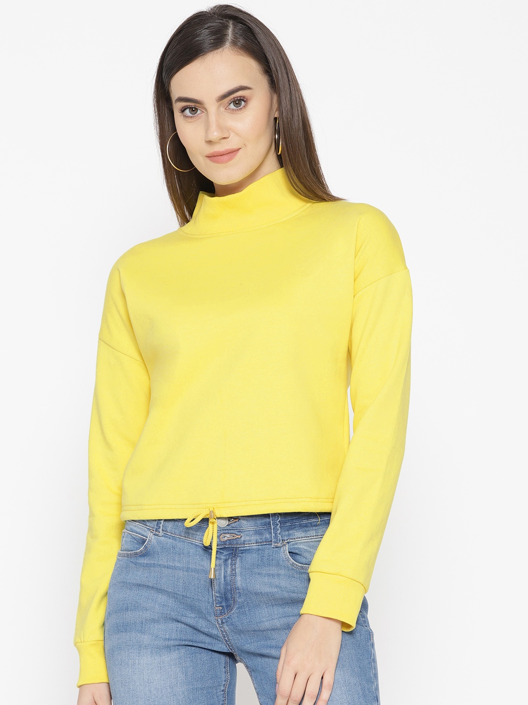 

Alsace Lorraine Paris Women Yellow Solid Sweatshirt