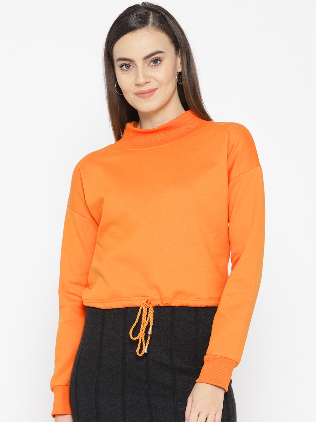 

Alsace Lorraine Paris Women Orange Solid Sweatshirt
