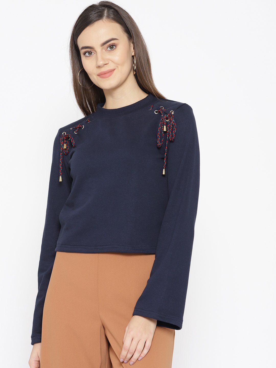 

Alsace Lorraine Paris Women Navy Solid Sweatshirt, Navy blue