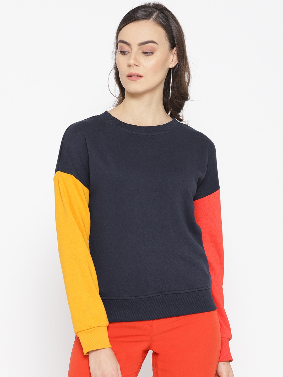 

Alsace Lorraine Paris Women Navy Blue Solid Sweatshirt