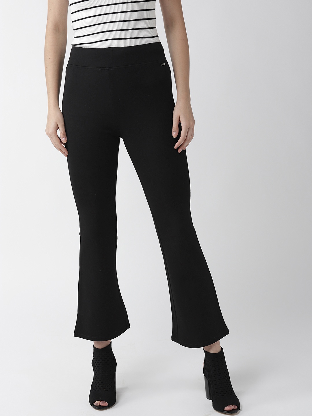 

Xpose Women Black Solid Bootcut Treggings