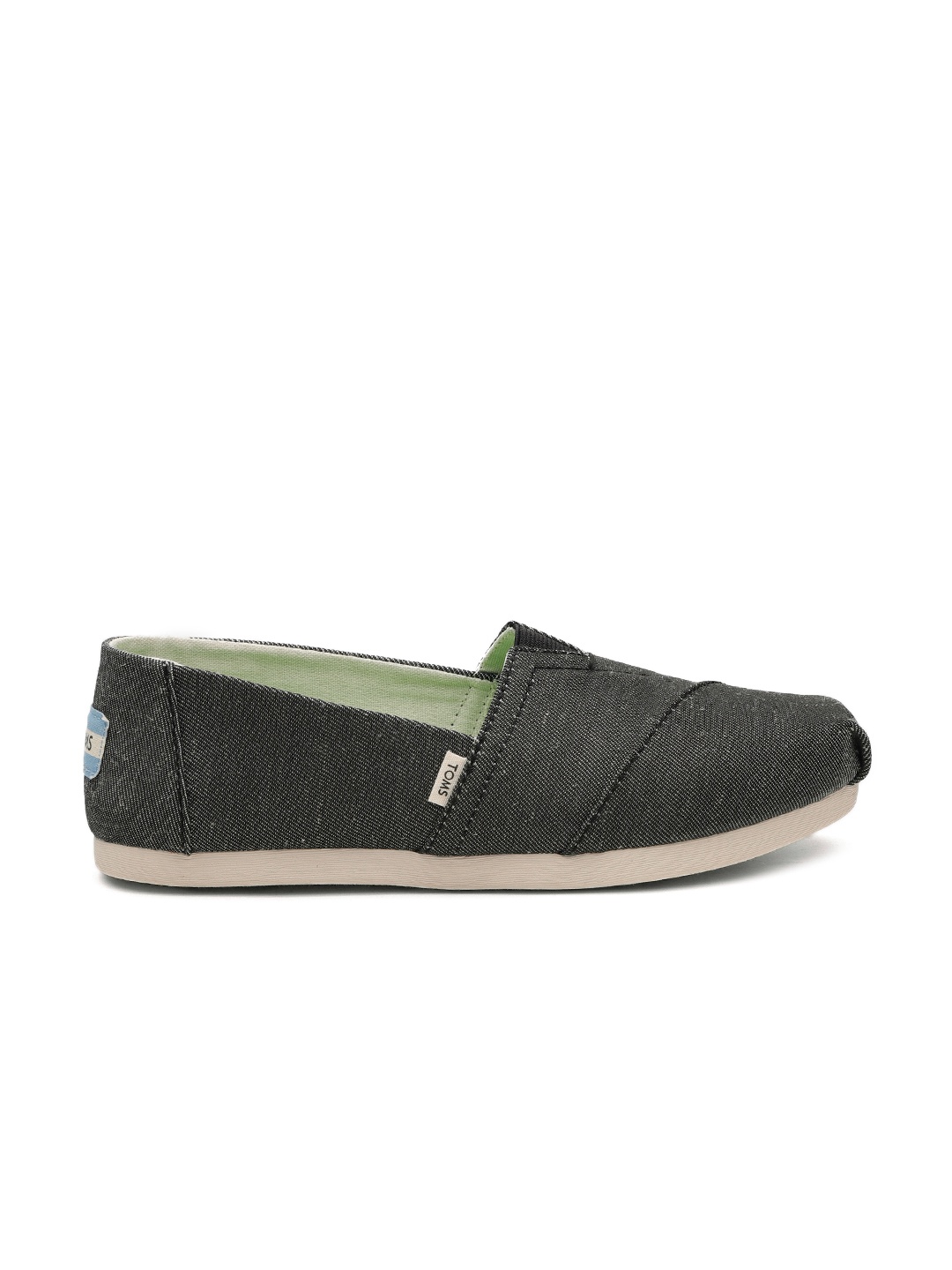 

TOMS Women Charcoal Grey Slip-On Sneakers