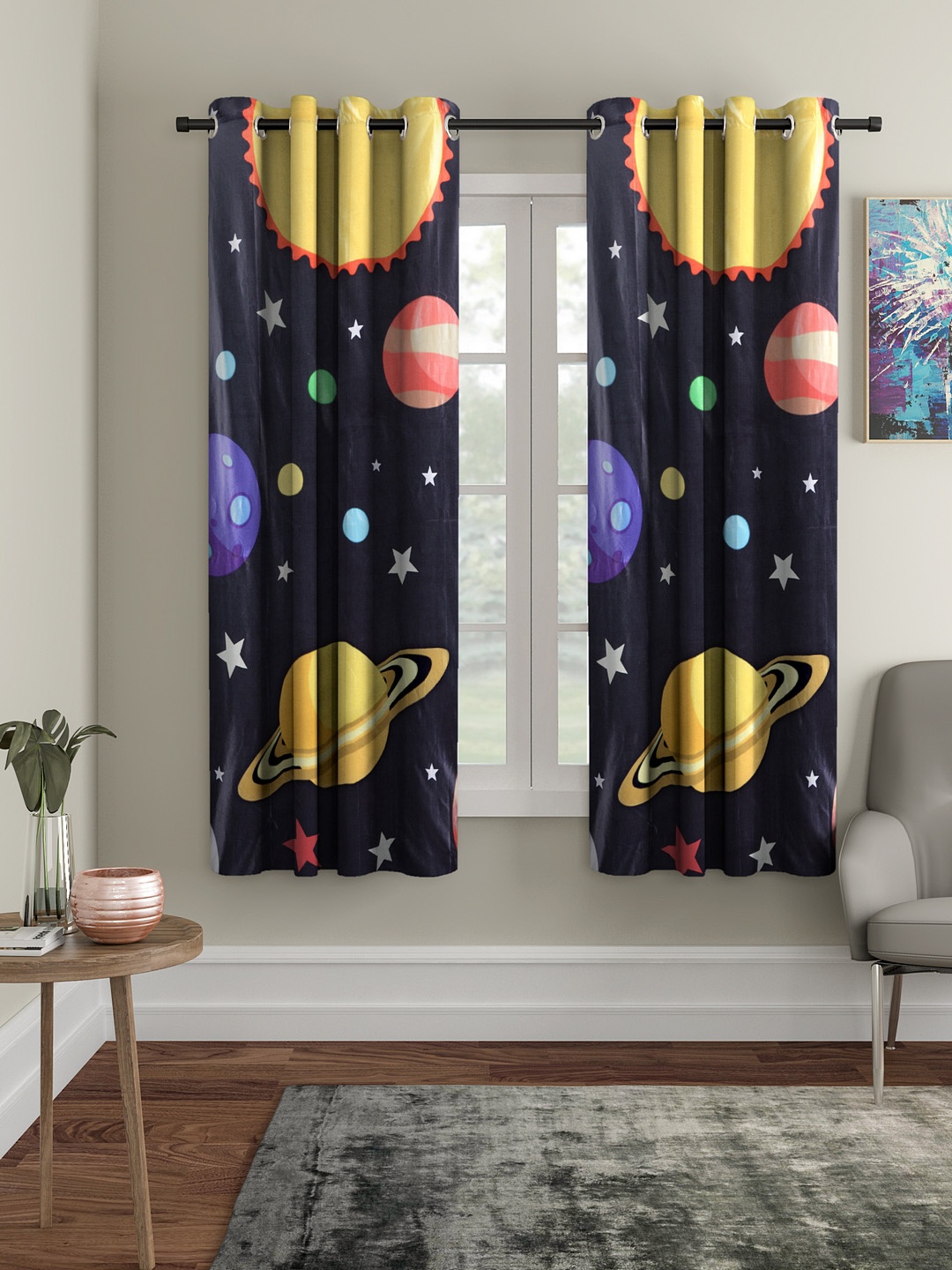 

Cortina Multicoloured Set of 2 Window Curtains, Multi