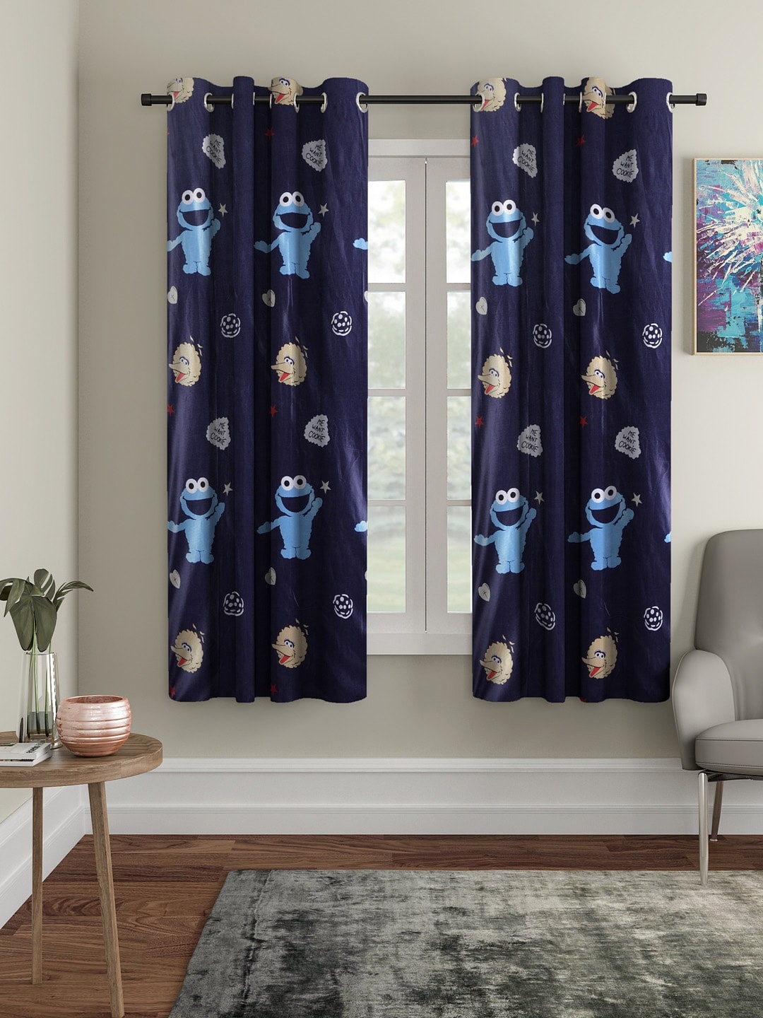 

Cortina Navy Blue Set of 2 Window Curtains