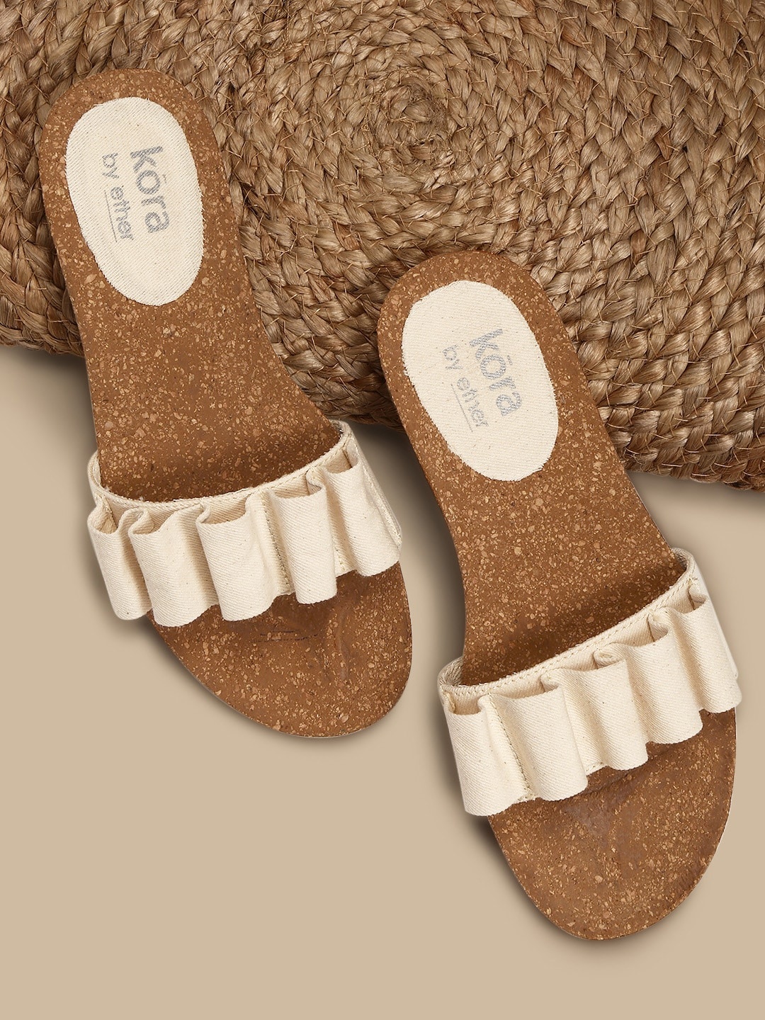 

Kora Collection Off-white Unbleached Sustainable Flats