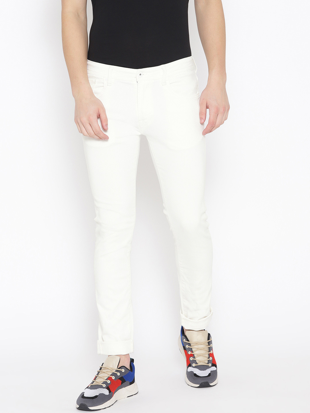 

Pepe Jeans Men White Slim Fit Low-Rise Clean Look Stretchable Jeans