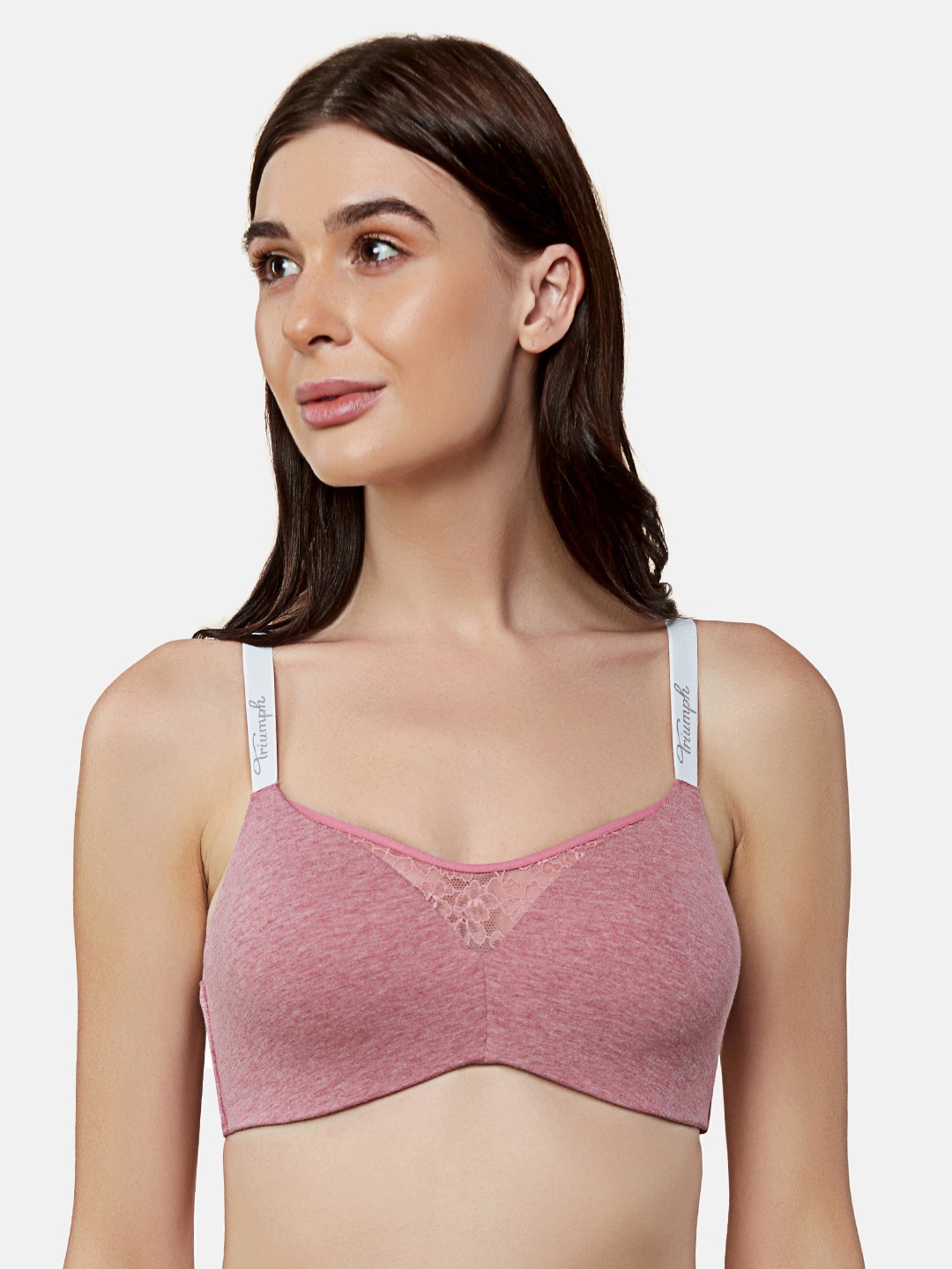 

Triumph Comfort 161 Padded Wireless Seamless T-shirt Bra, Pink