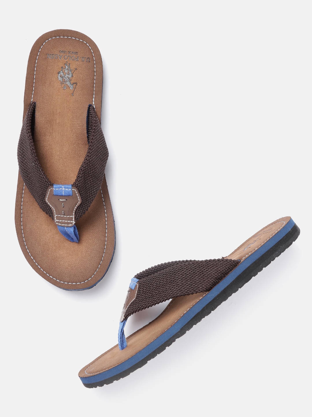 

U.S. Polo Assn. Men Brown Solid Comfort Sandals