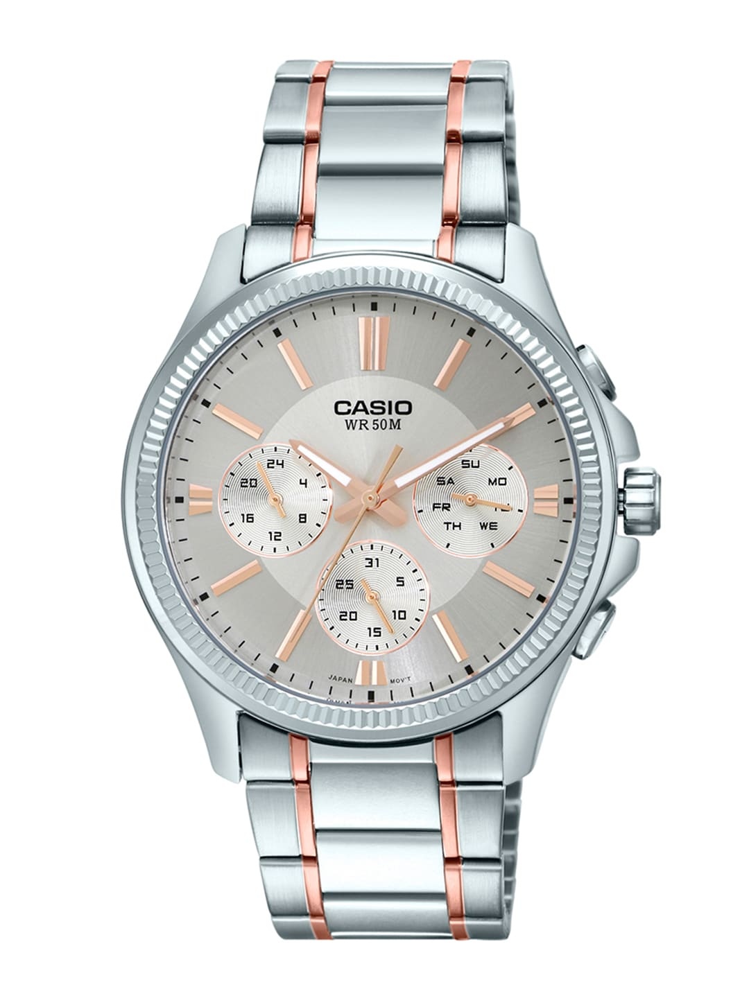 

Casio Enticer Men Silver Analogue watch A1659 MTP-1375HRG-7A2VIF