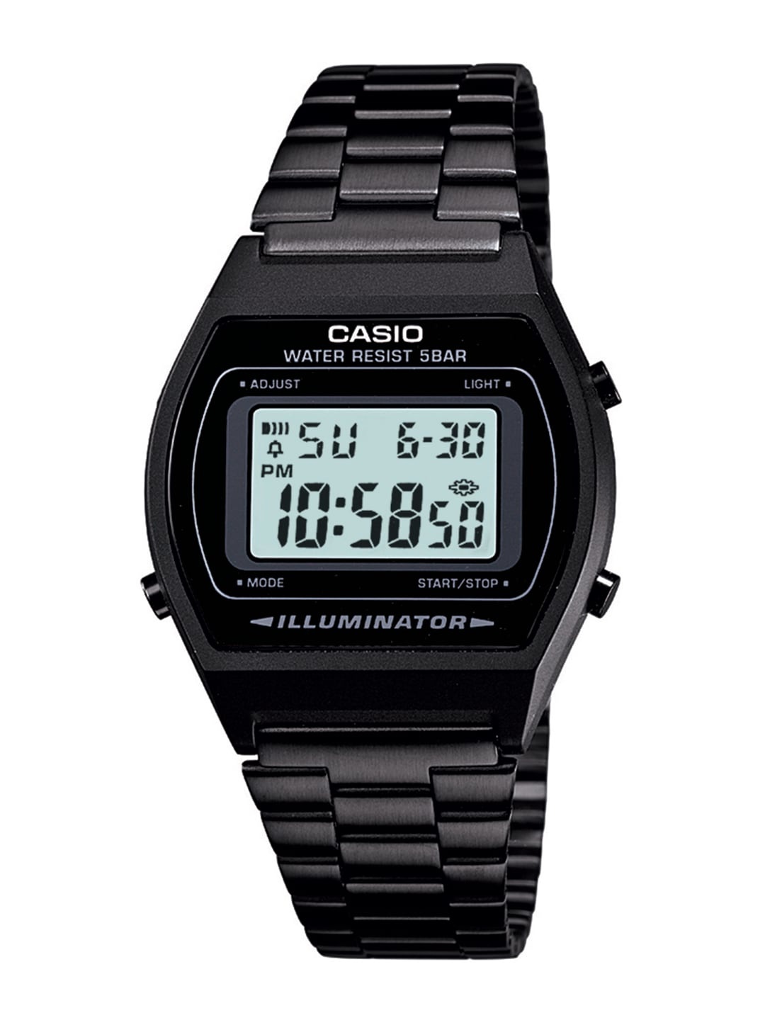 

CASIO Vintage B640WB-1ADF Black Digital Dial Black Stainless Steel Band D180