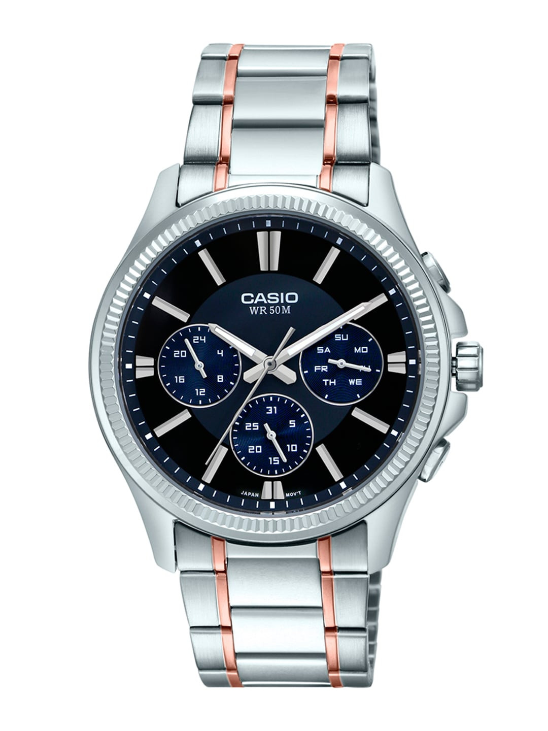 

Casio Enticer Men Navy Blue Analogue watch A1658 MTP-1375HRG-1AVIF