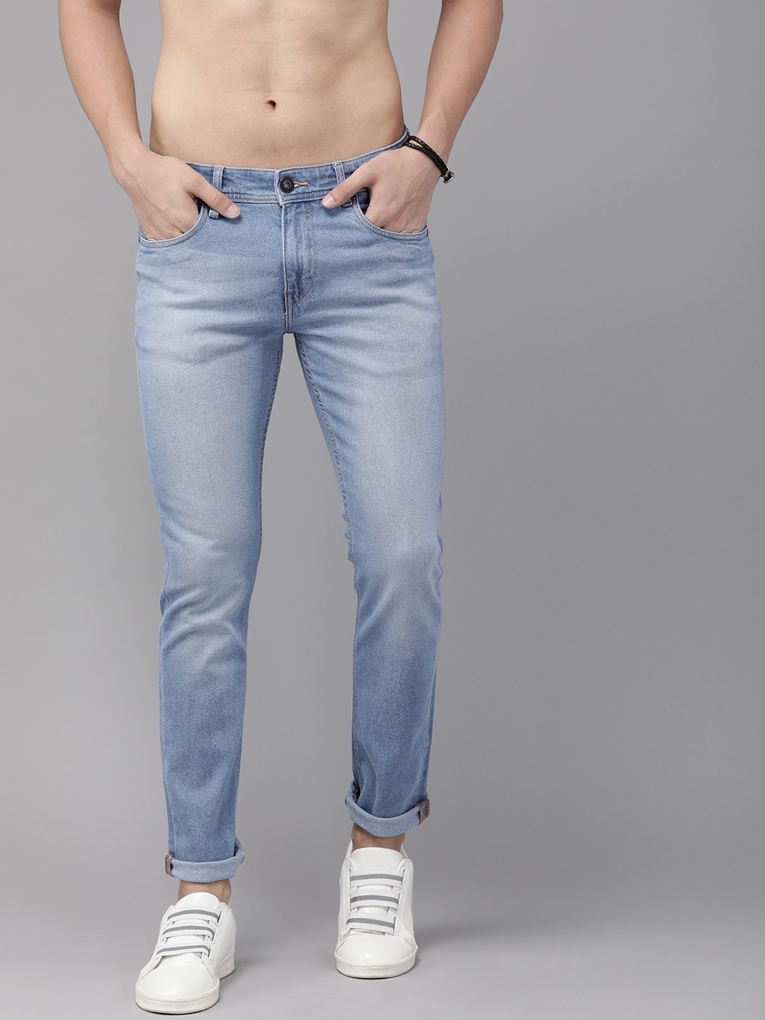 

Roadster Men Blue Skinny Fit Mid-Rise Clean Look Stretchable Jeans