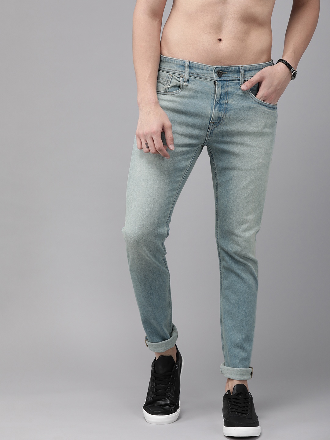 

Roadster Men Blue Skinny Fit Mid-Rise Clean Look Stretchable Jeans