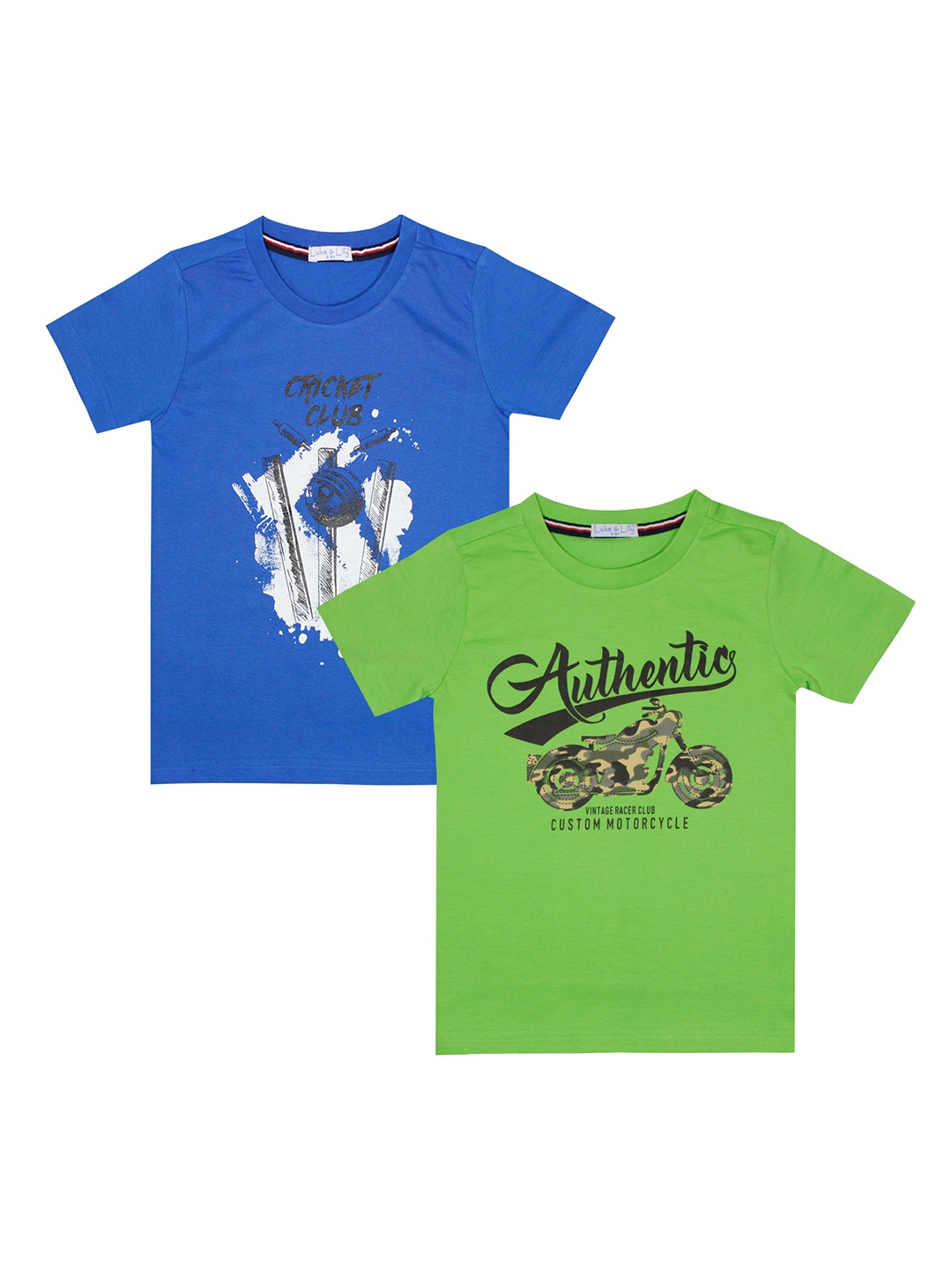 

Luke & Lilly Boys Pack of 2 Multicoloured Round Neck T-Shirts, Green