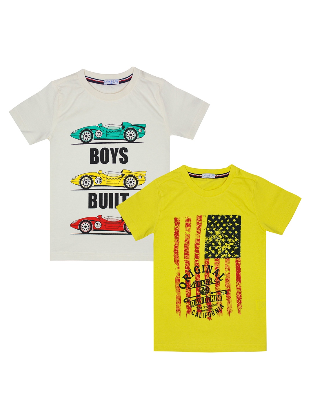 

Luke & Lilly Boys Pack of 2 Multicoloured Round Neck T-Shirts, Yellow