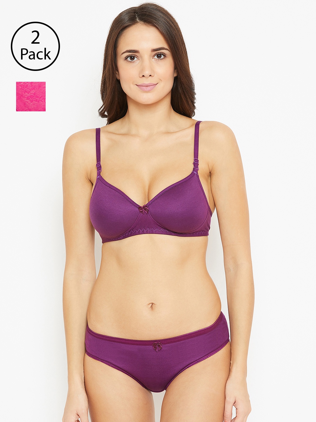 

N-Gal Women Pack of 2 Lingerie Set, Purple