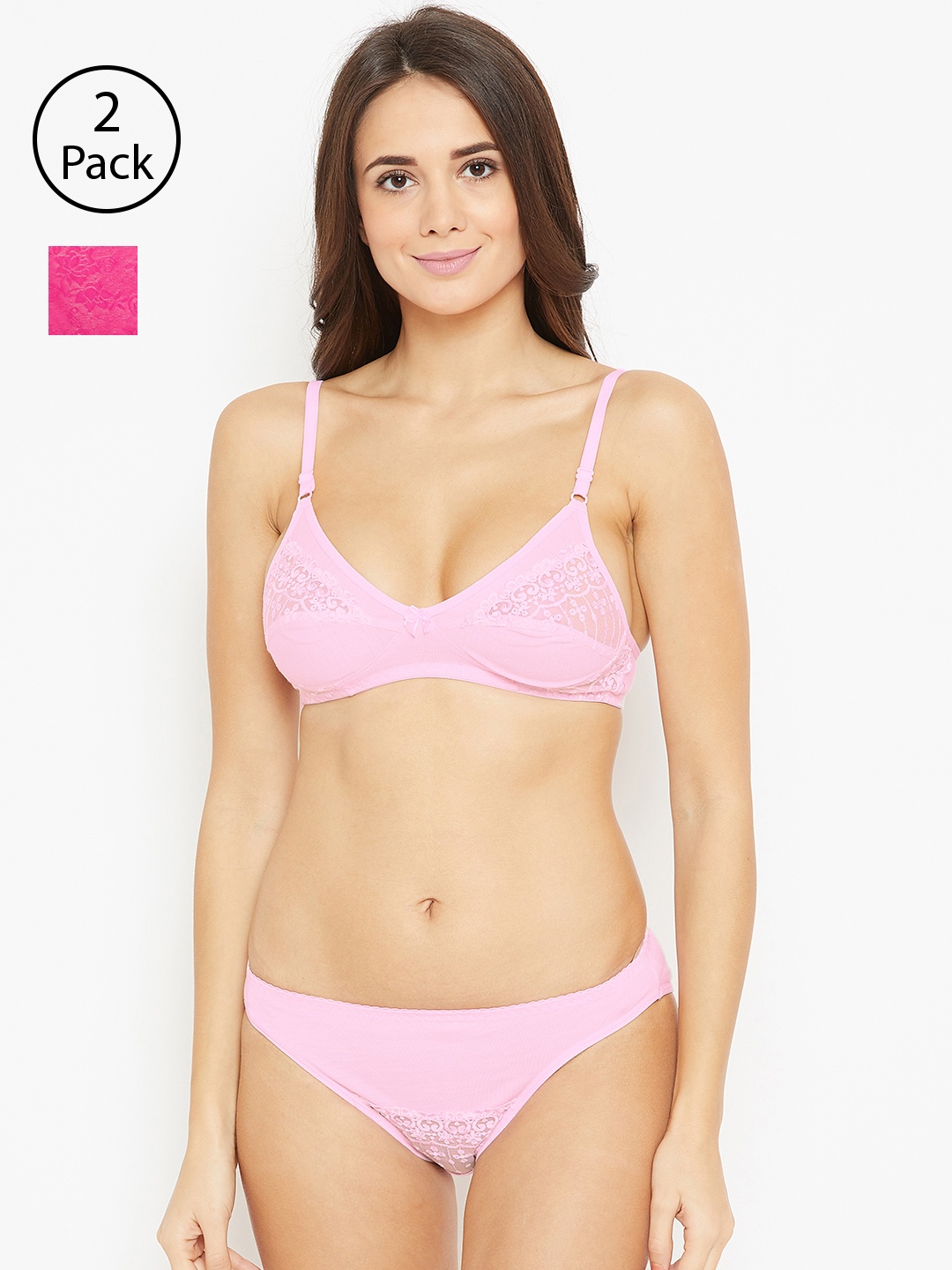 

N-Gal Women Pack of 2 Lingerie Set, Pink