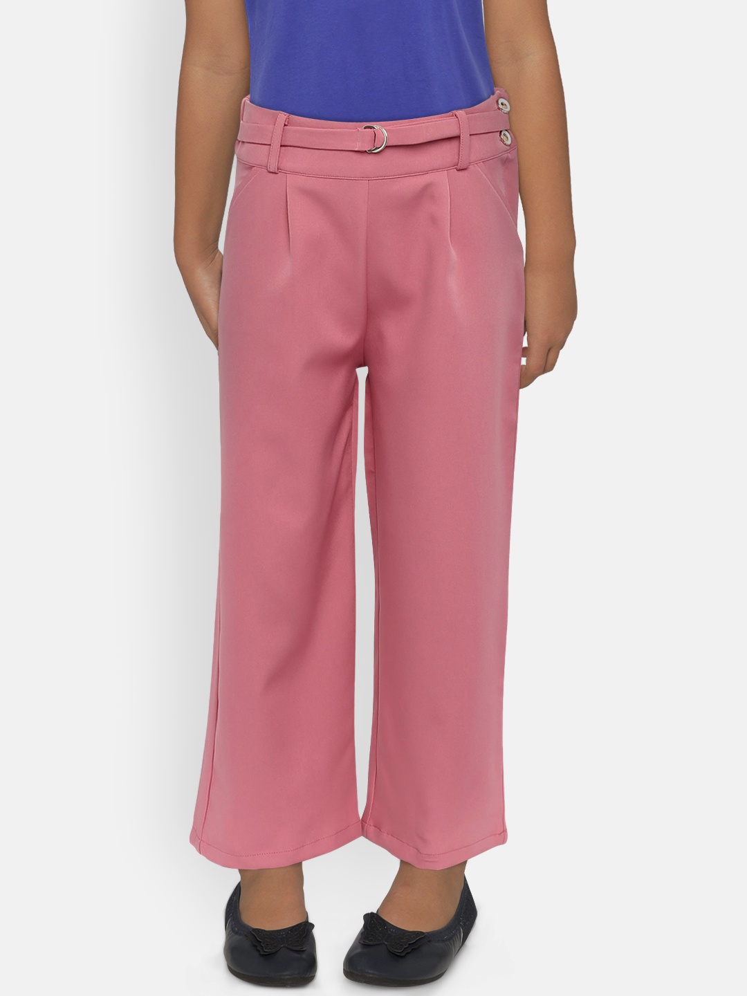 

Peppermint Girls Mauve Loose Fit Solid Culottes