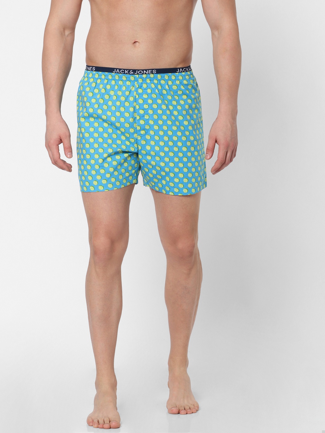 

Jack & Jones Men Blue & Green Printed Pure Cotton Boxers 2096835005