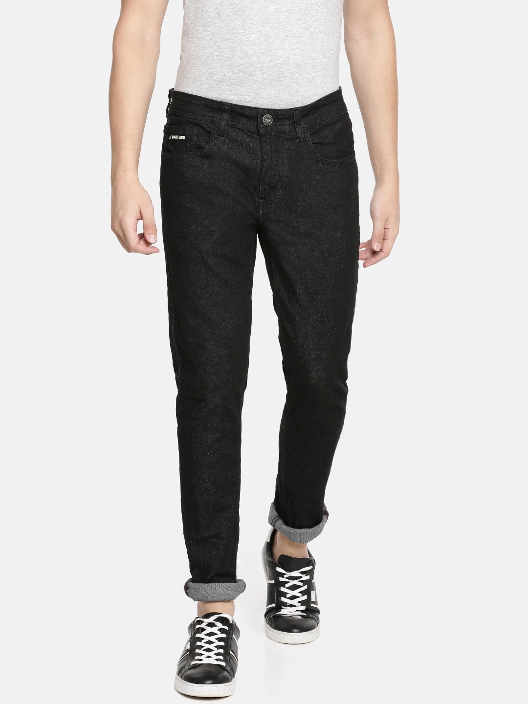 

Being Human Clothing Men Black Skinny Fit Mid-Rise Clean Look Stretchable Jeans
