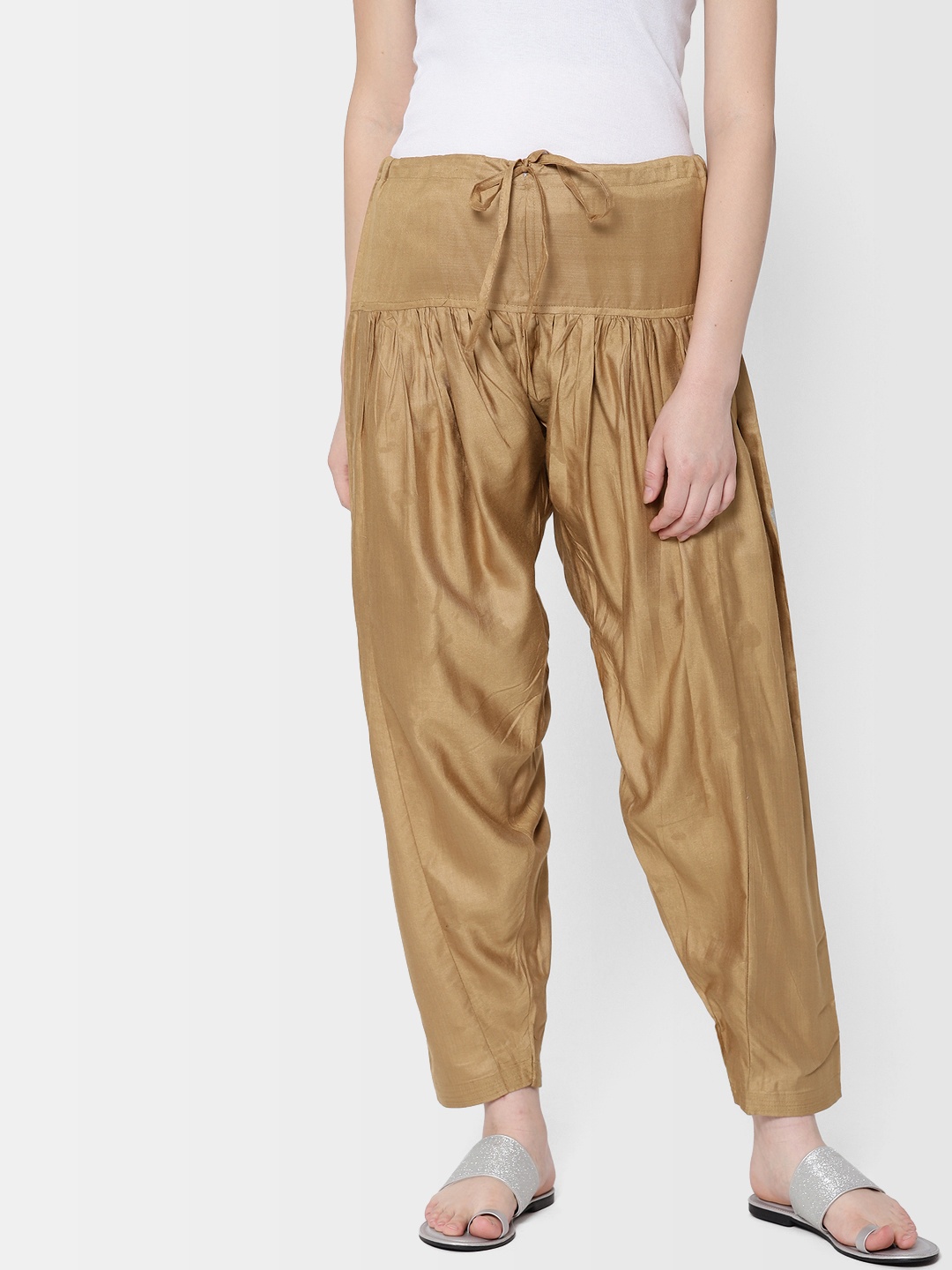 

Fabindia Women Khaki Solid Salwar