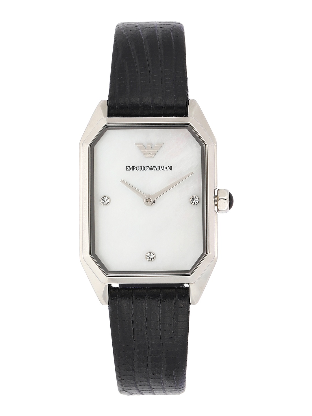 

Emporio Armani Women White Gioia Leather Analogue Watch AR11148