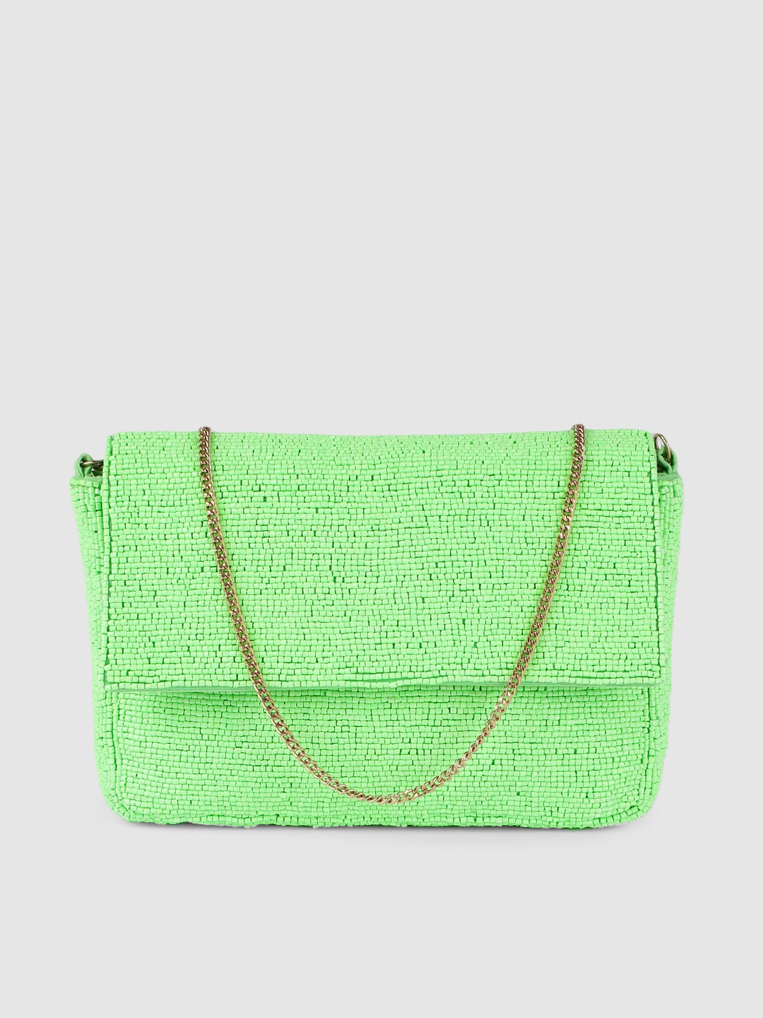 

Accessorize Lime Green Embellished Sling Bag