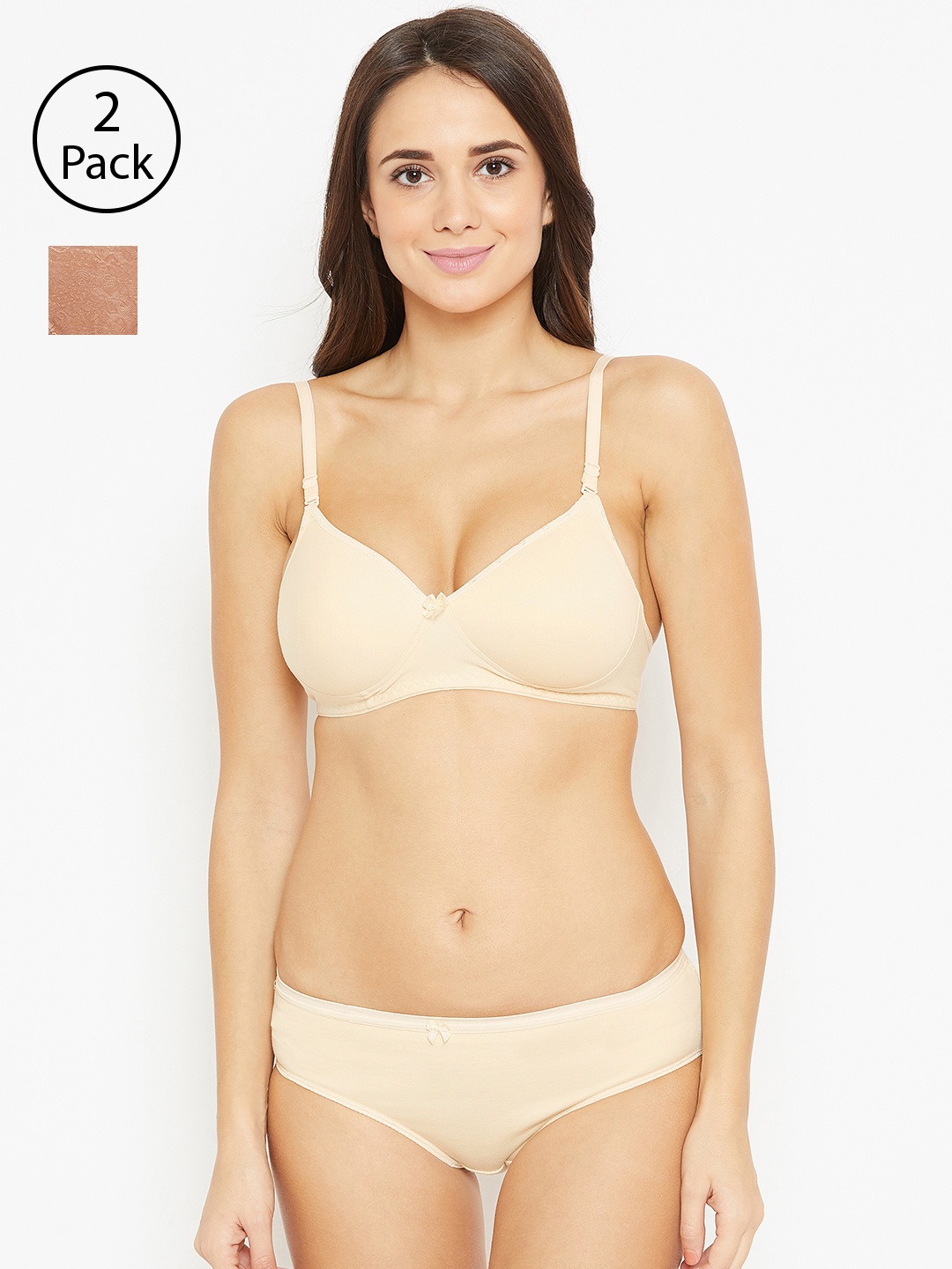 

N-Gal Women Pack of 2 Lingerie Set, Cream