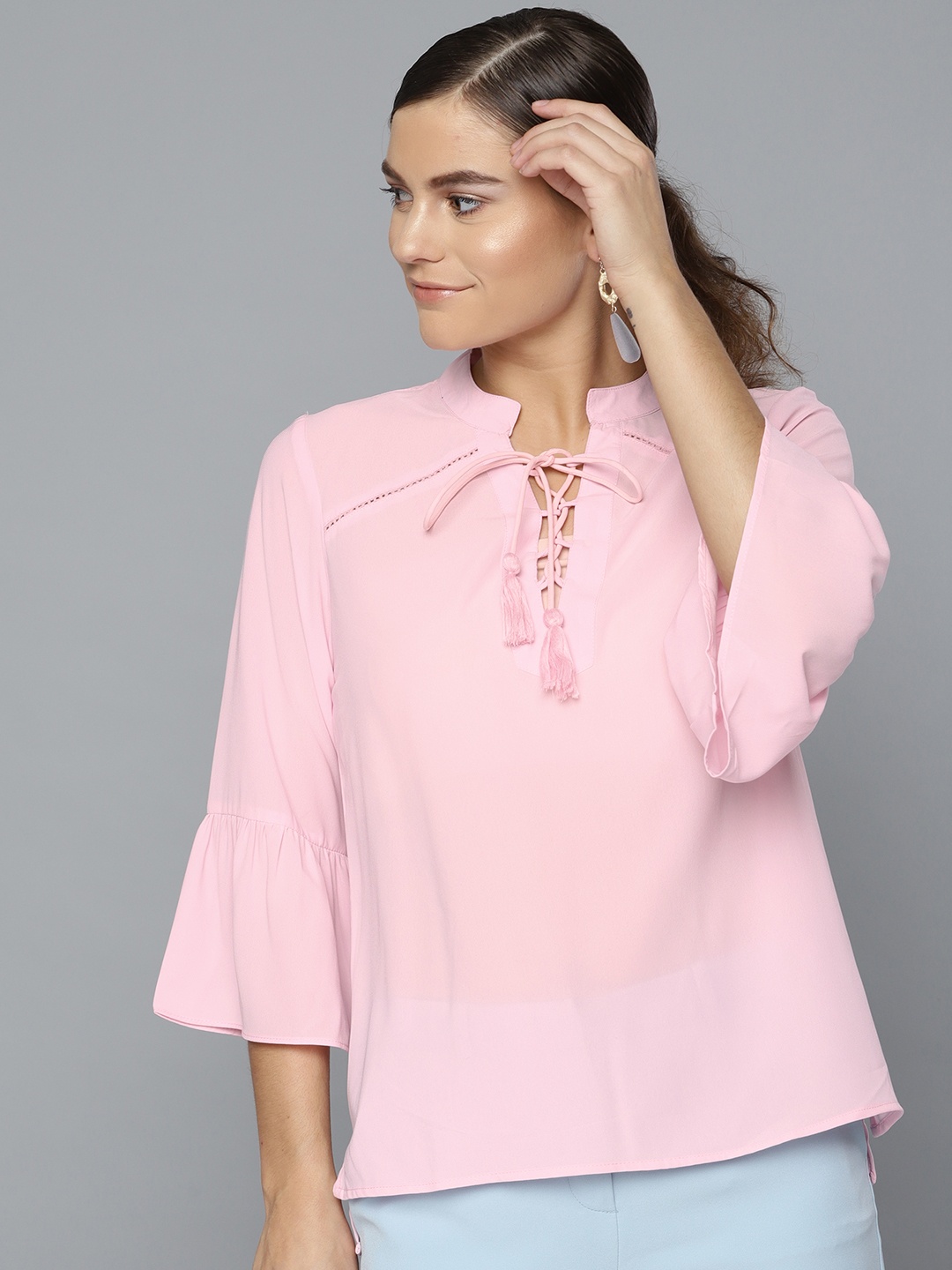 

RARE Women Pink Solid Top