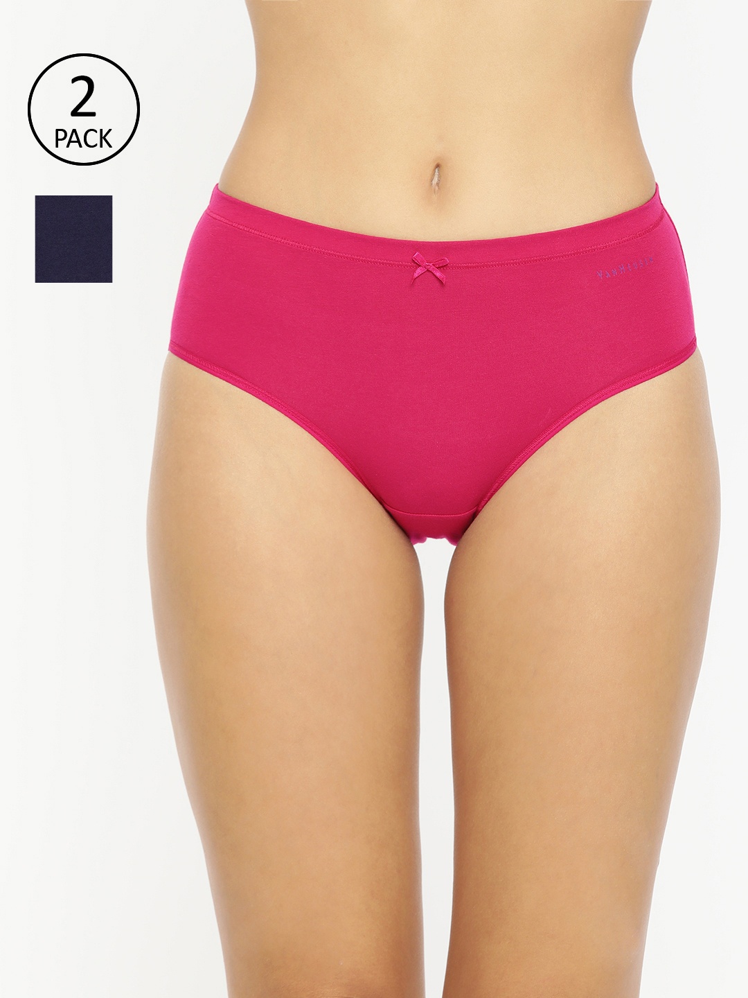 

Van Heusen Women Assorted Pack of 2 Solid Anti Bacterial Full Coverage Hipster Panty