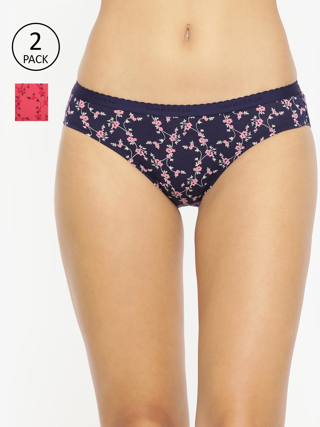 

Van Heusen Women Pack of 2 Allover Print Anti Bacterial 4 Way Stretch Bikini Panty, Assorted