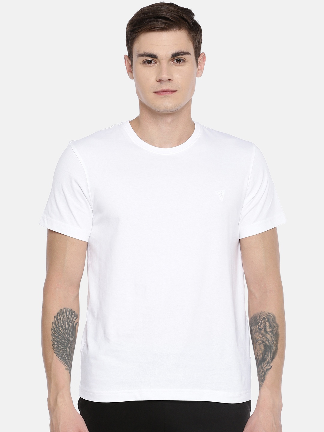 

Van Heusen Men Solid Crew Neck Short Sleeve Athleisure T-Shirt, White