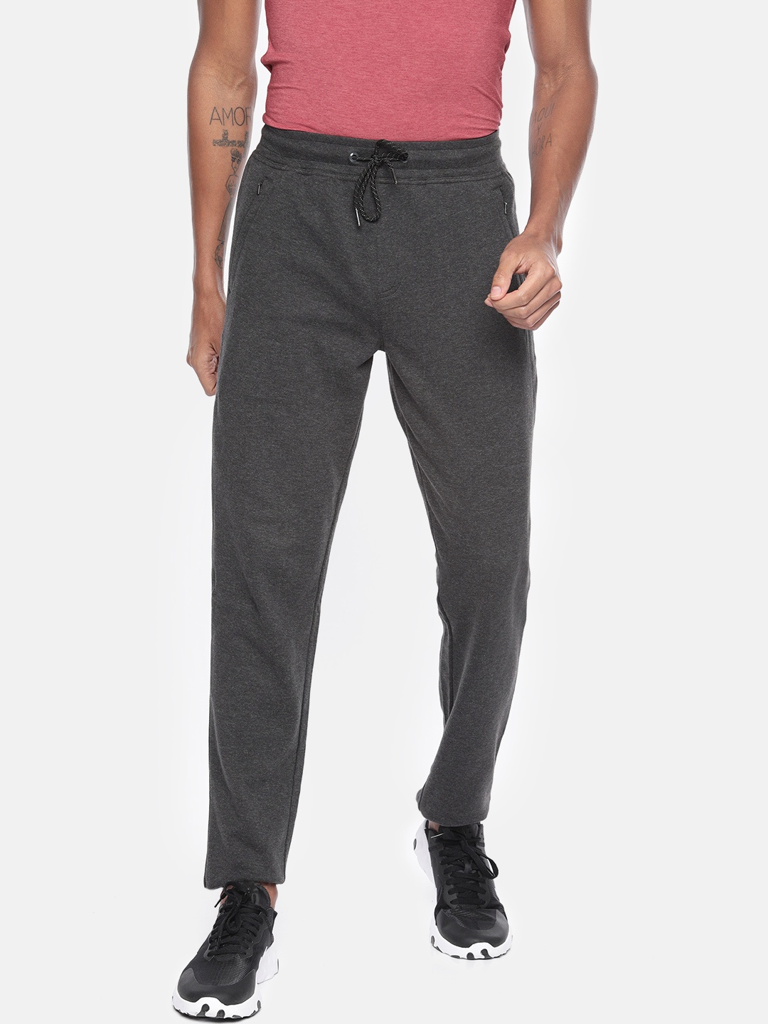 

Van Heusen Athleisure Men Solid Smart Tech Easy Stain Release Track Pants, Charcoal