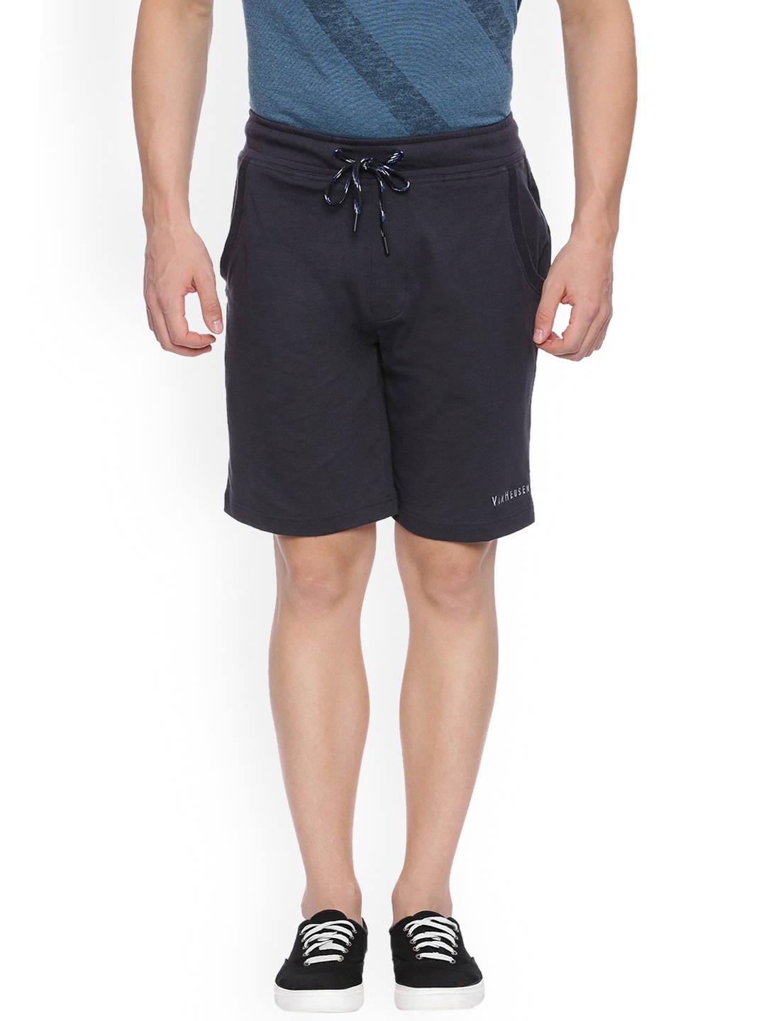 

Van Heusen Athleisure Men Smart Tech Easy Stain Release Knit Shorts, Navy blue