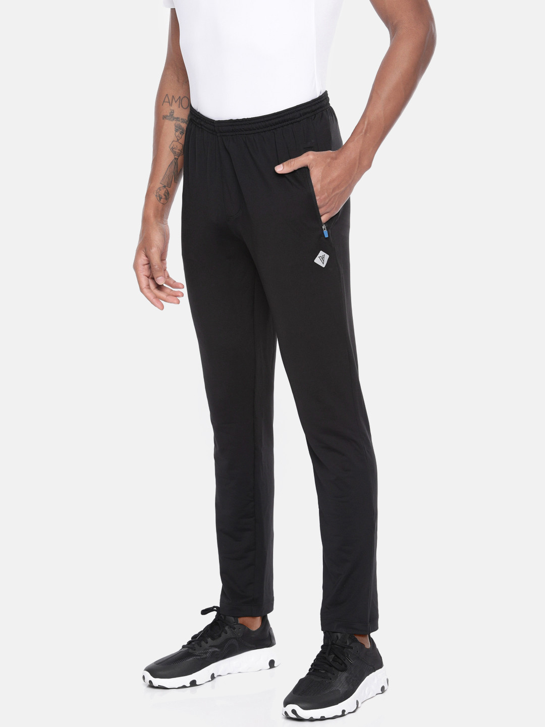 

Van Heusen Men Swift Dry 4-Way Stretch Active Track Pants, Black