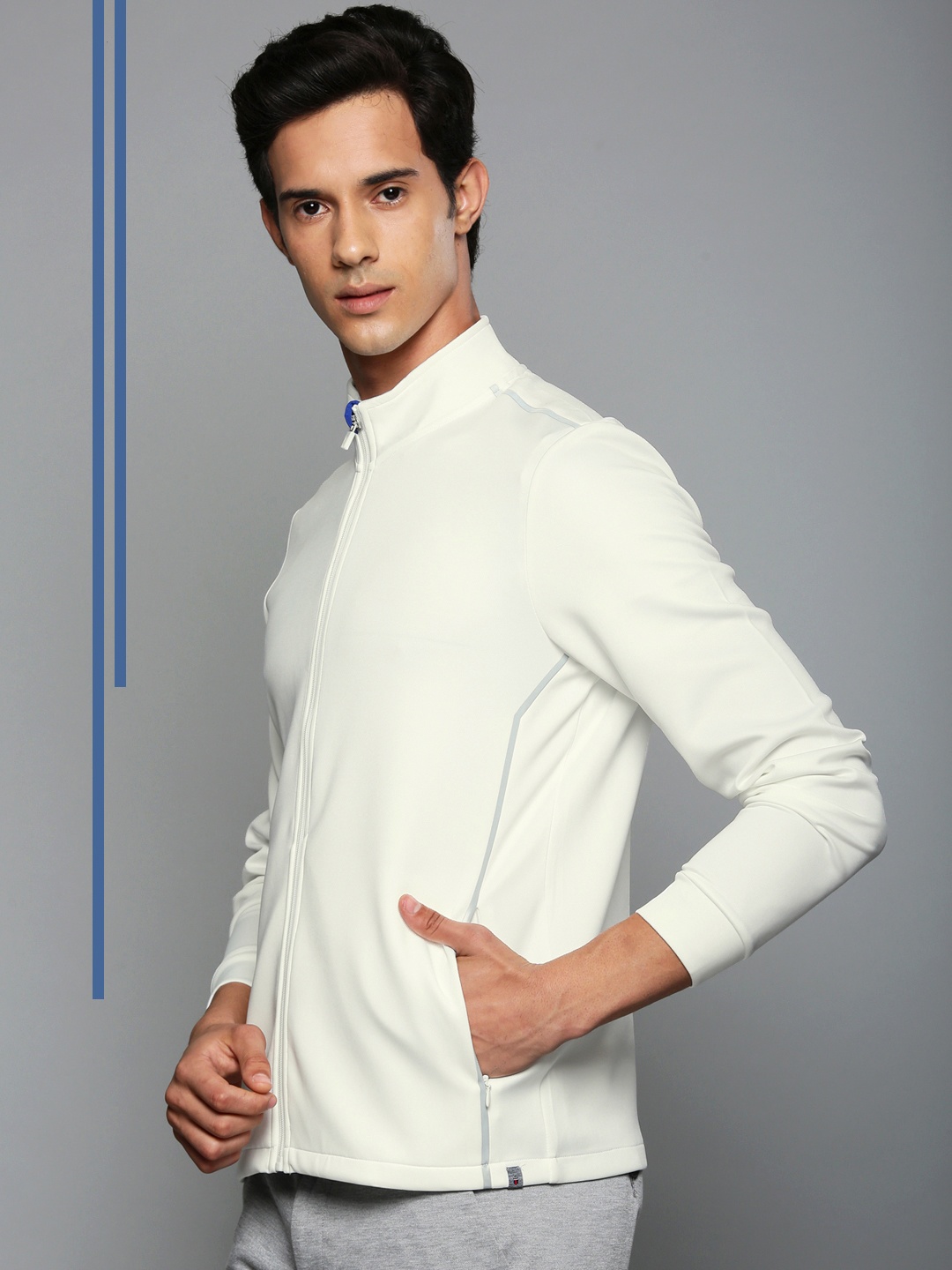 

Louis Philippe Ath.Work Men White Solid Slim Fit Sweatshirt
