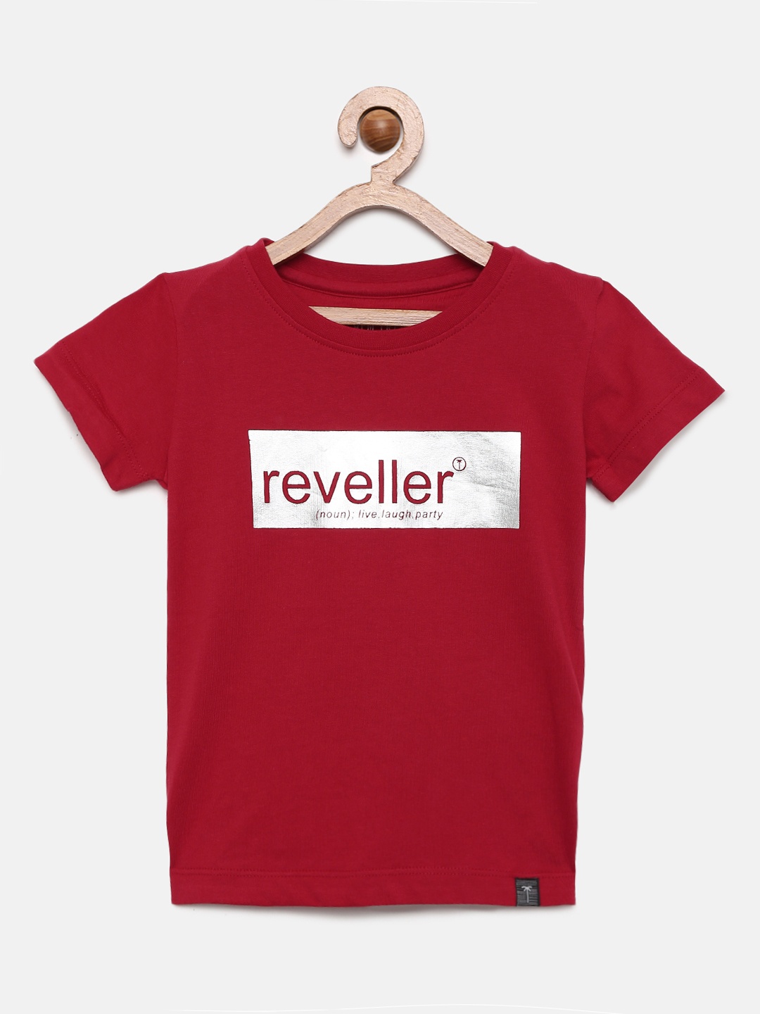 

Palm Tree Boys Red Printed Round Neck T-shirt