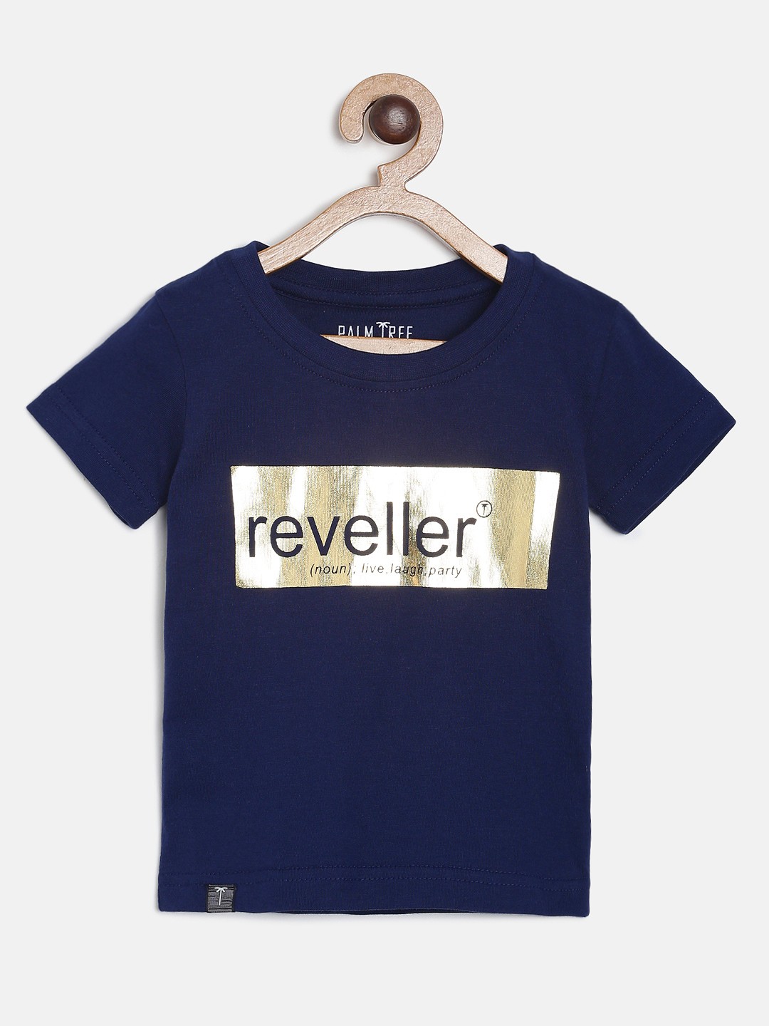 

Palm Tree Boys Navy Blue Printed Round Neck T-shirt