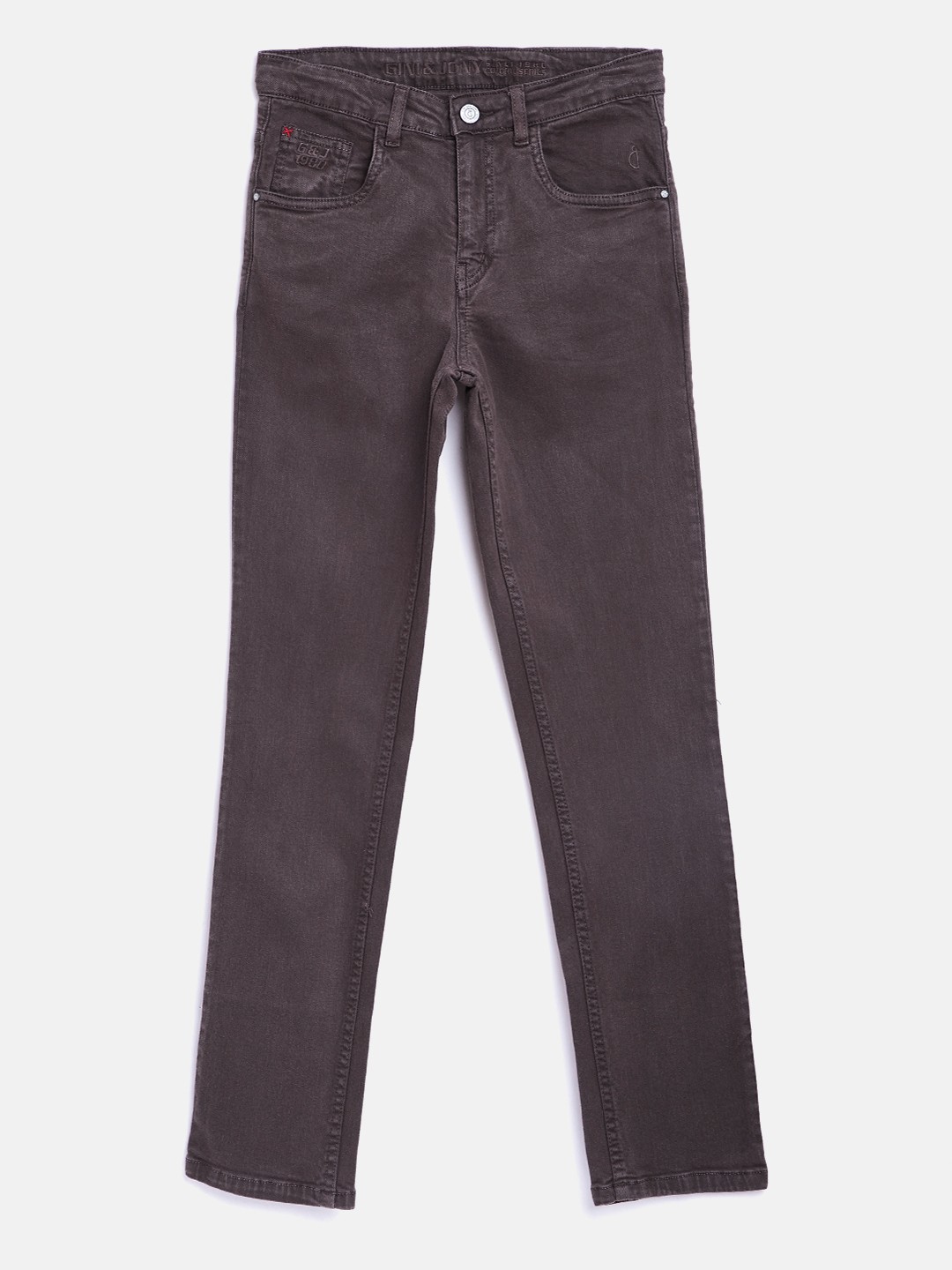 

Gini and Jony Boys Coffee Brown Slim Fit Mid-Rise Clean Look Stretchable Jeans