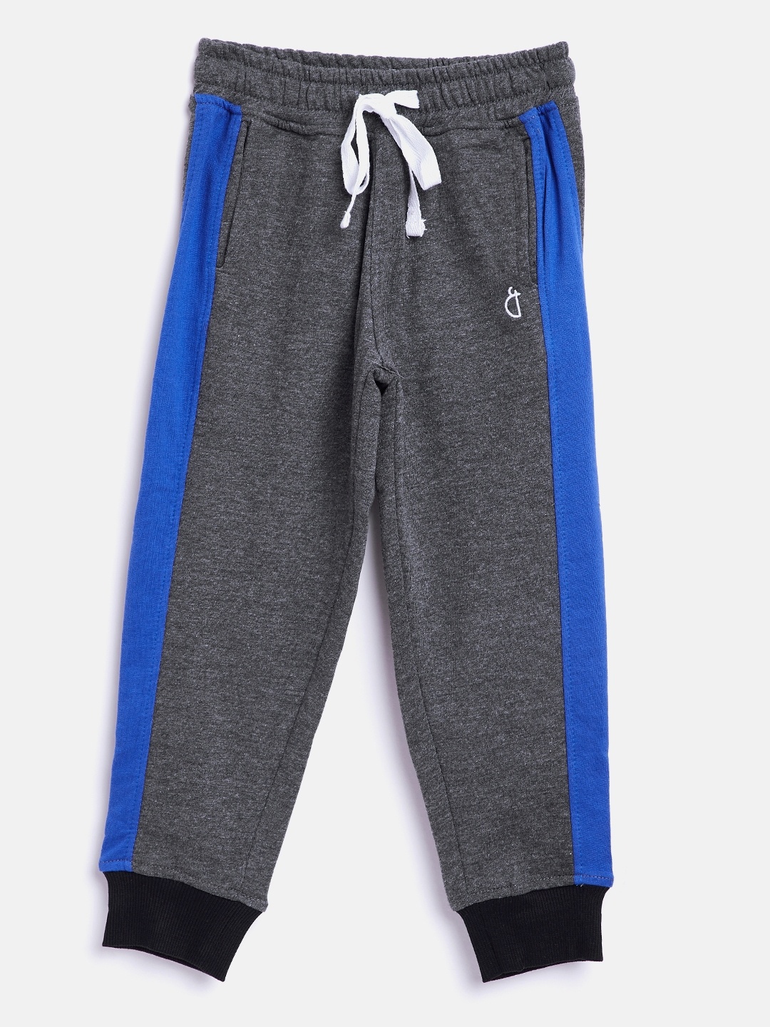

Gini and Jony Boys Charcoal Grey & Blue Colourblocked Joggers