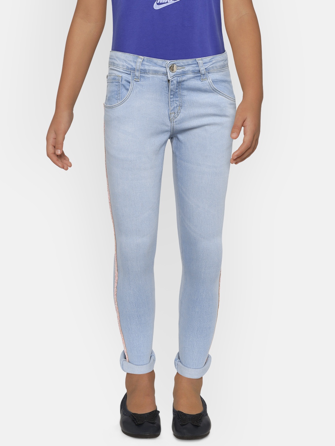 

Gini and Jony Girls Blue Regular Fit Mid-Rise Clean Look Stretchable Jeans