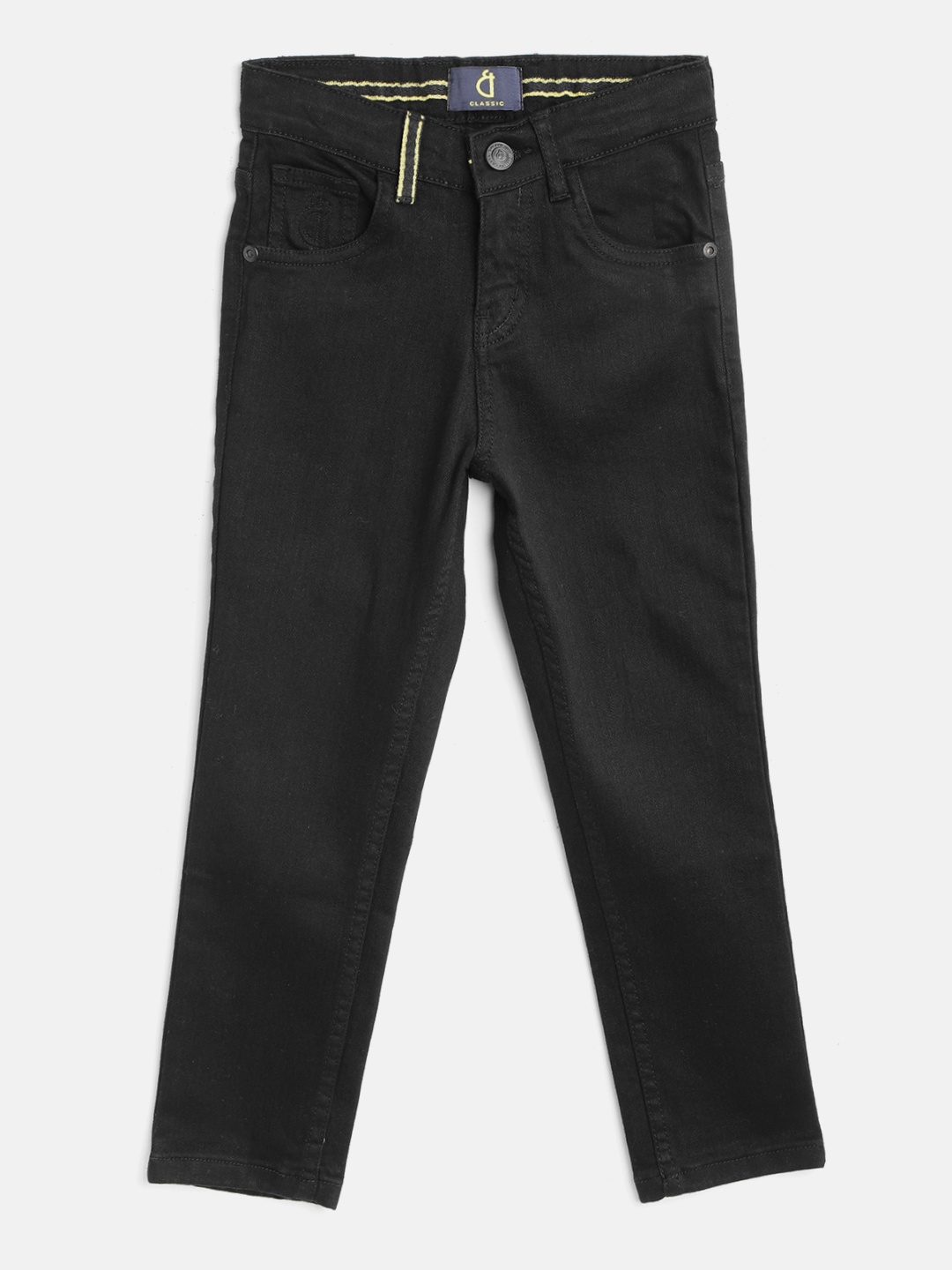 

Gini and Jony Boys Black Slim Fit Mid-Rise Clean Look Stretchable Jeans