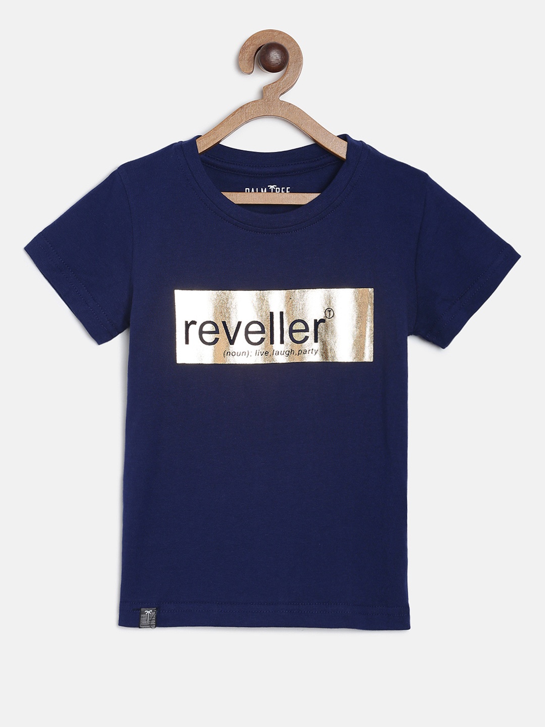 

Palm Tree Boys Navy Blue Printed Round Neck T-shirt