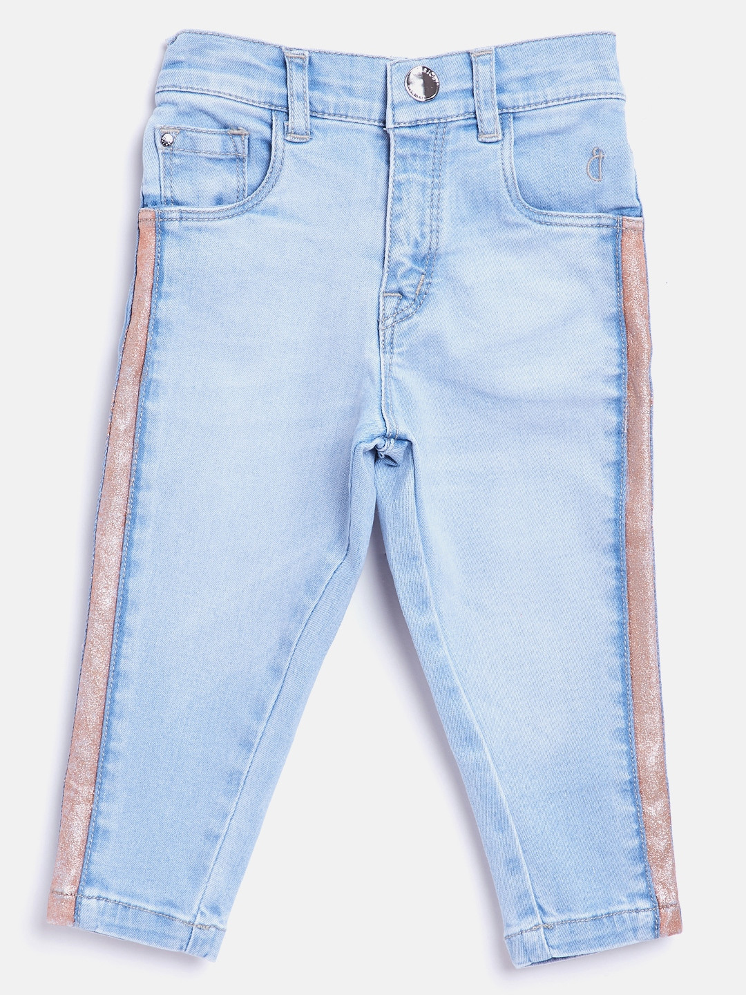 

Gini and Jony Girls Blue Regular Fit Mid-Rise Clean Look Stretchable Jeans