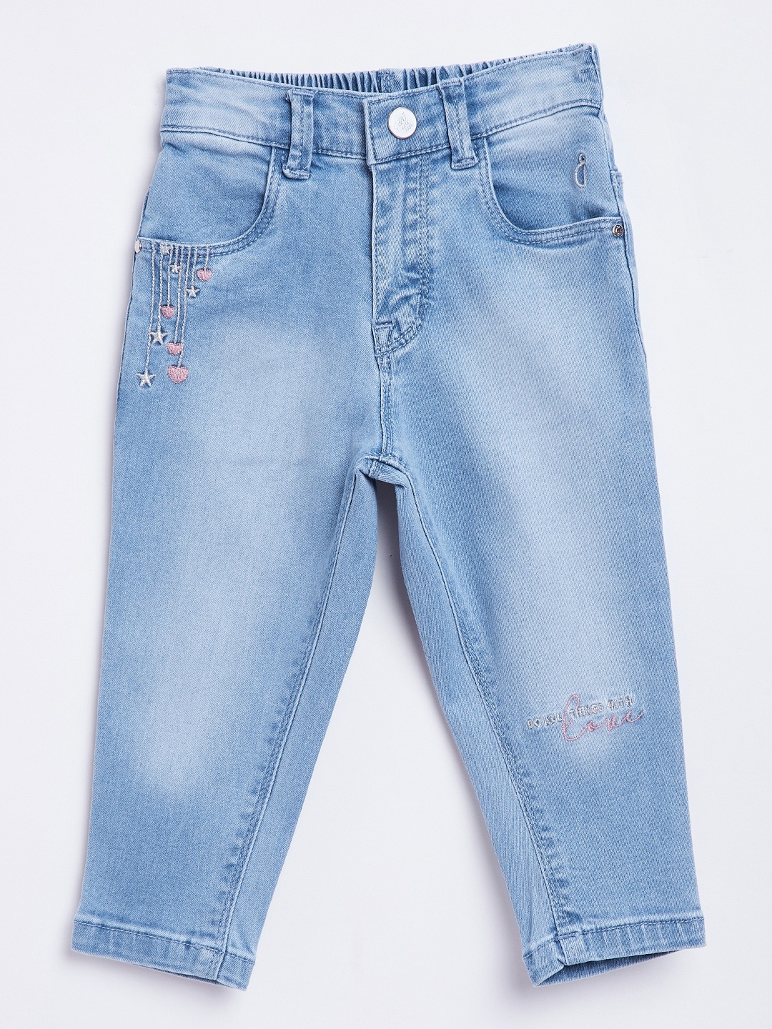 

Gini and Jony Girls Blue Regular Fit Mid-Rise Clean Look Stretchable Jeans